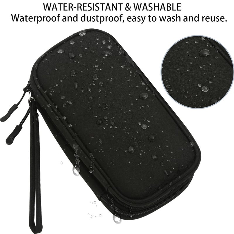 CAAORDKSO Electronics Organizer Travel Bag  Small Cable Organizer Case Waterproof Accessories Pouch  Travel Electronic Carrying Case for Cord  Charger  Phone  USB  Power Bank  Earphone (Black  Medium) - Image 4